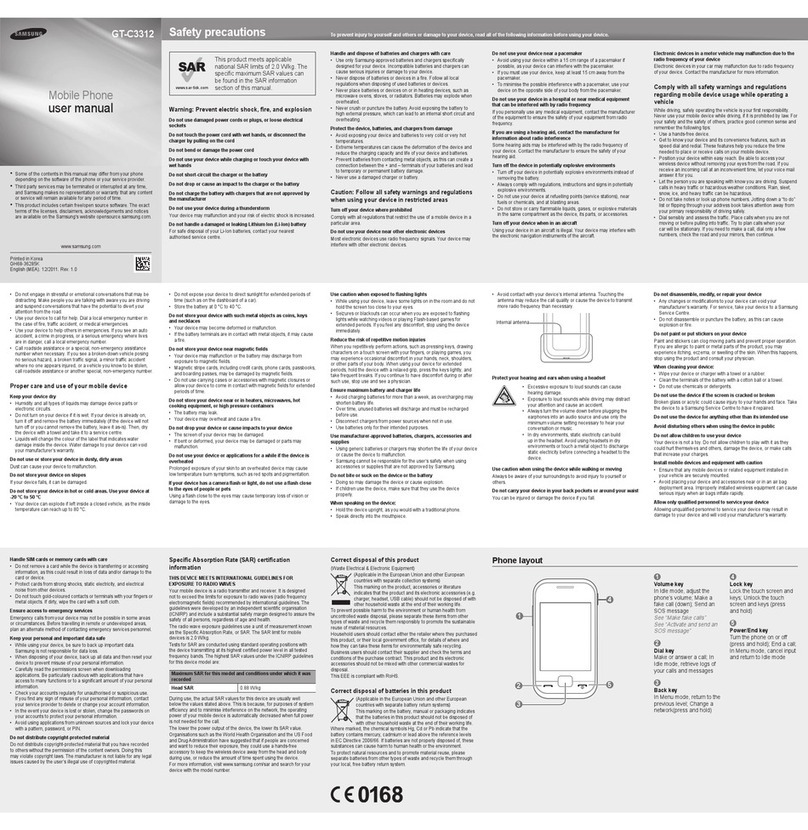 Samsung GT-C3312 User manual