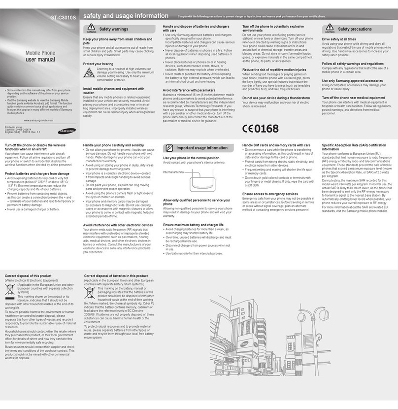 Samsung GT-C3010S User manual Samsung GT-C3010S User manual