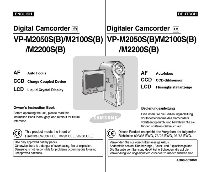 Samsung VP-M2050S Setup guide