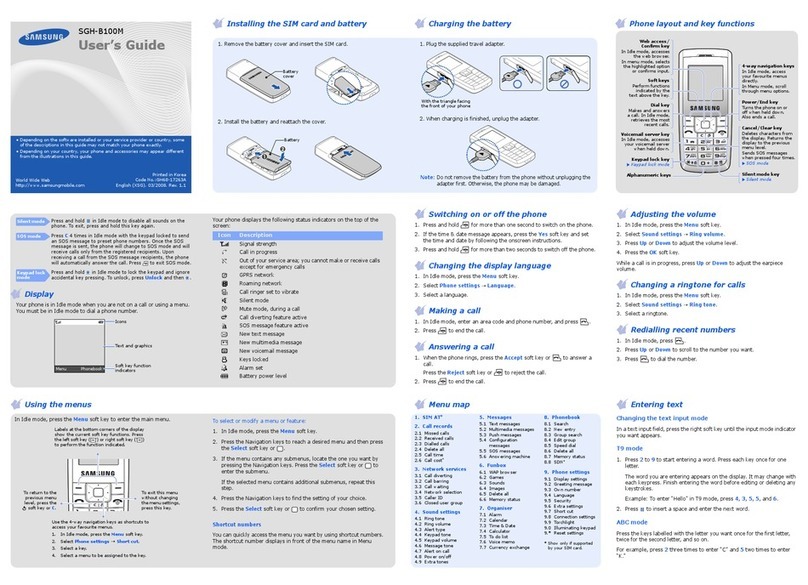 Samsung SGH-B100M User manual
