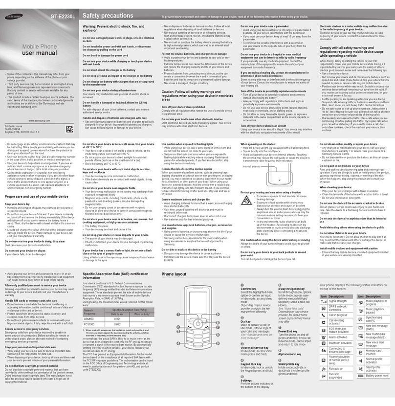 Samsung GT-E2230L User manual