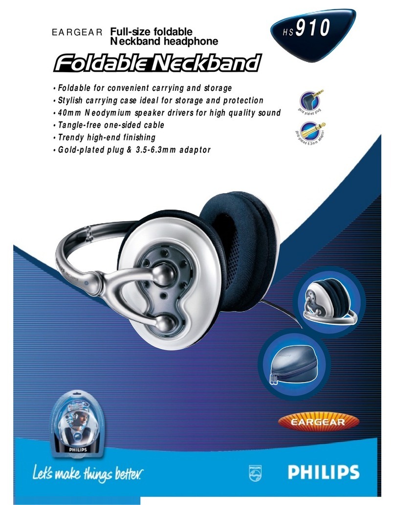 Philips EarGear HS910 user manual