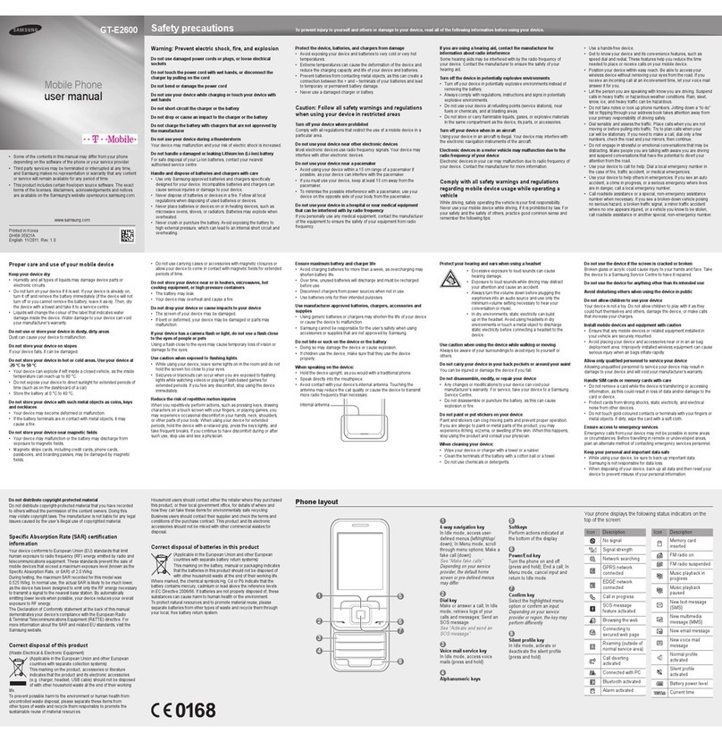 Samsung GT-E2600 User manual