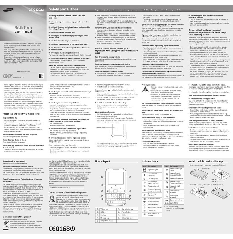 Samsung GT-C3222W User manual