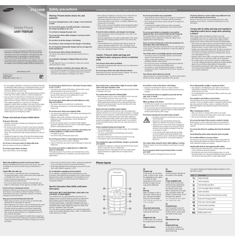 Samsung GT-E1205M User manual