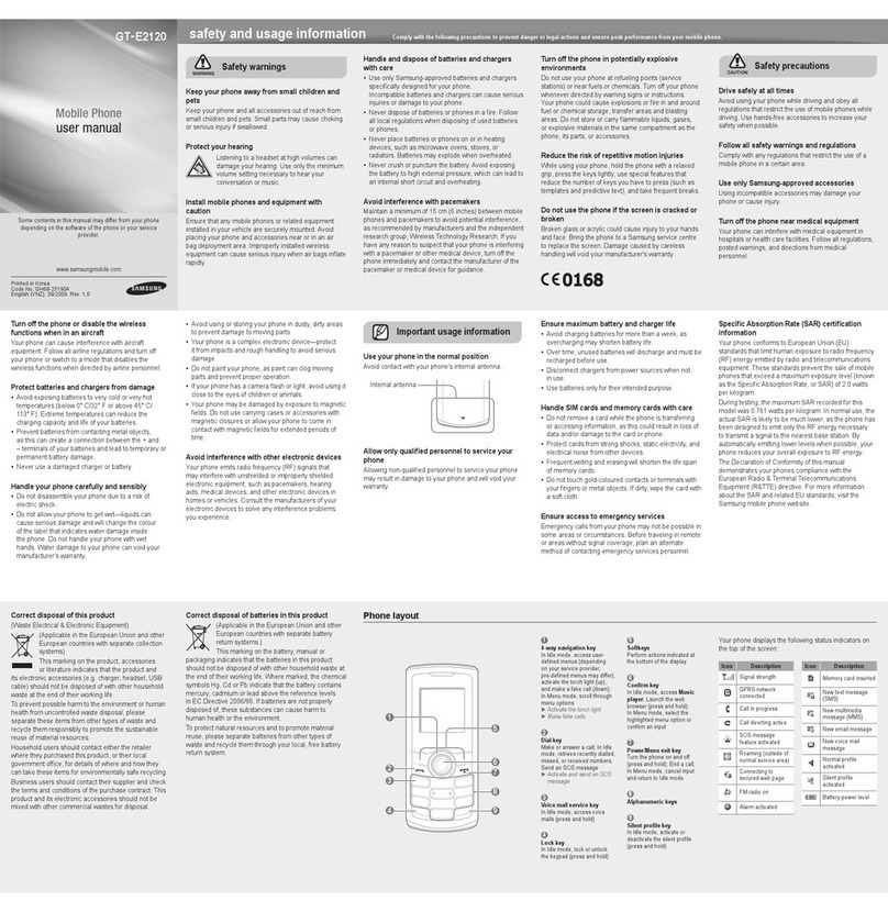 Samsung GT-E2120 User manual Samsung GT-E2120 User manual