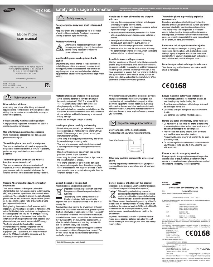 Samsung GT-C3053 User manual