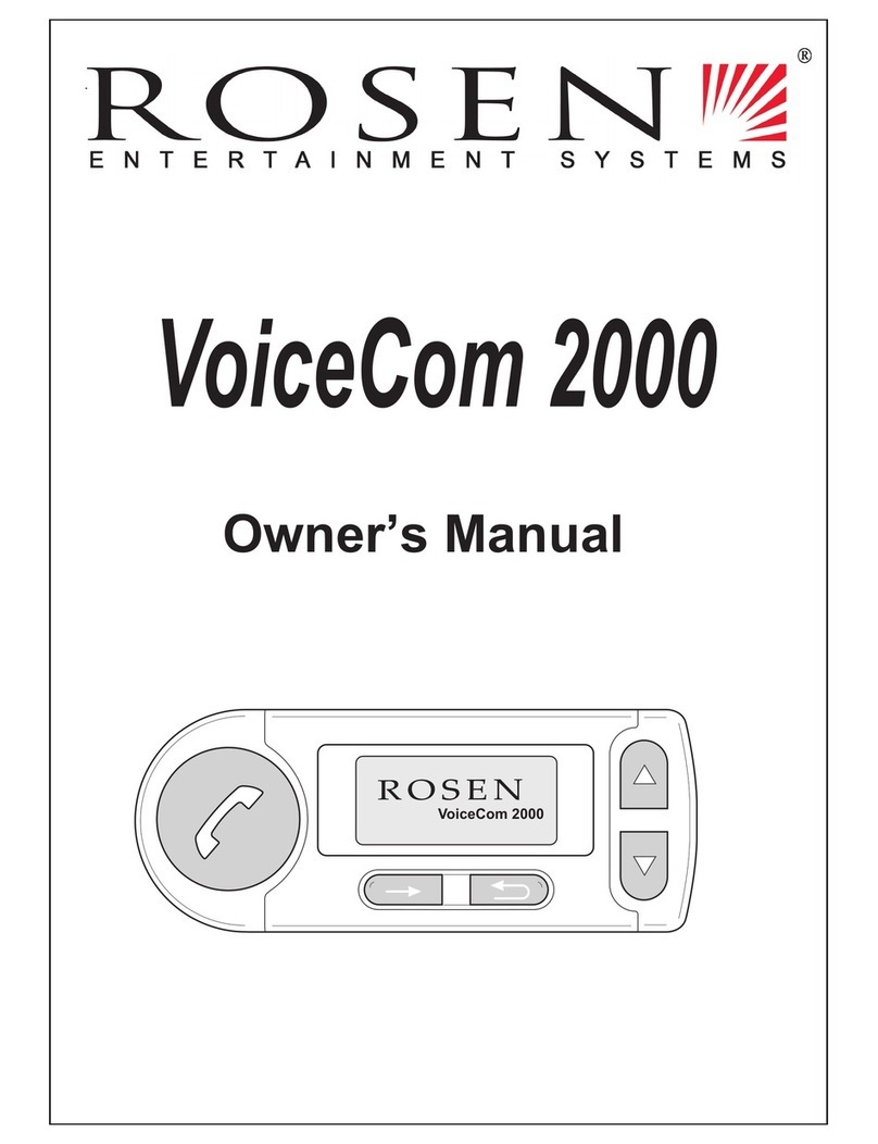Rosen VoiceCom 2000 owner's manual