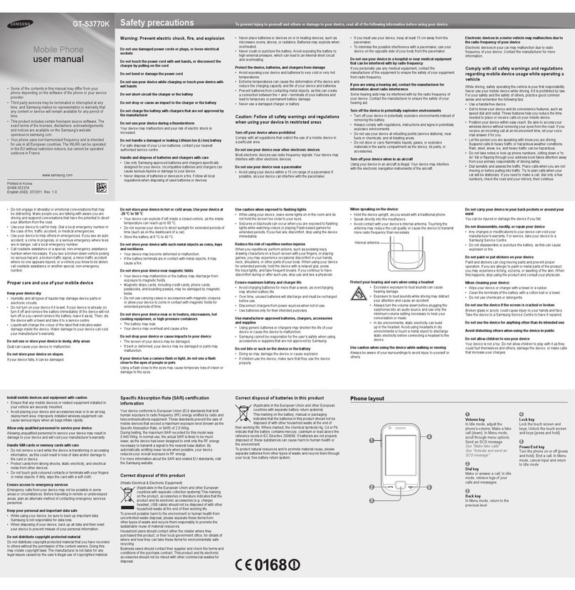 Samsung GT-S3770K user manual