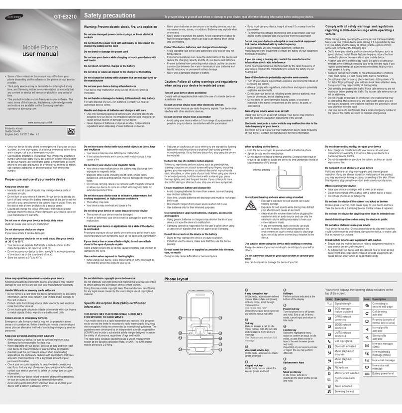 Samsung GT-E3210 User manual