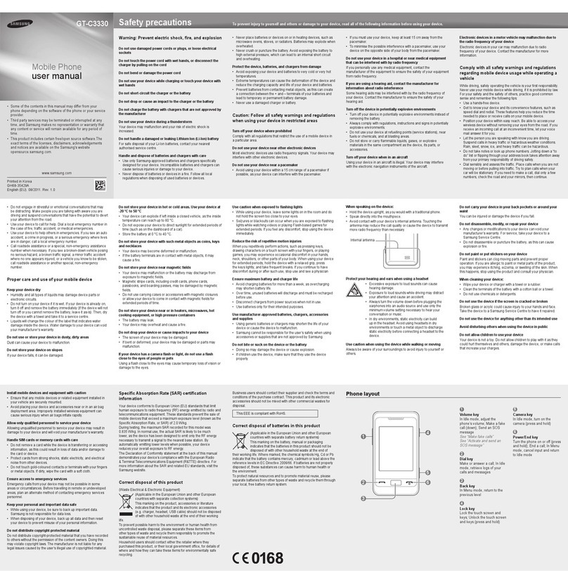 Samsung GT-C3330 User manual