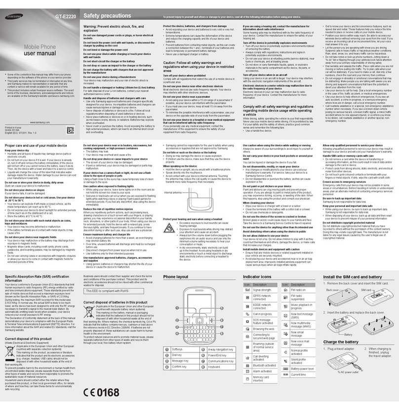 Samsung GT-E2220 User manual