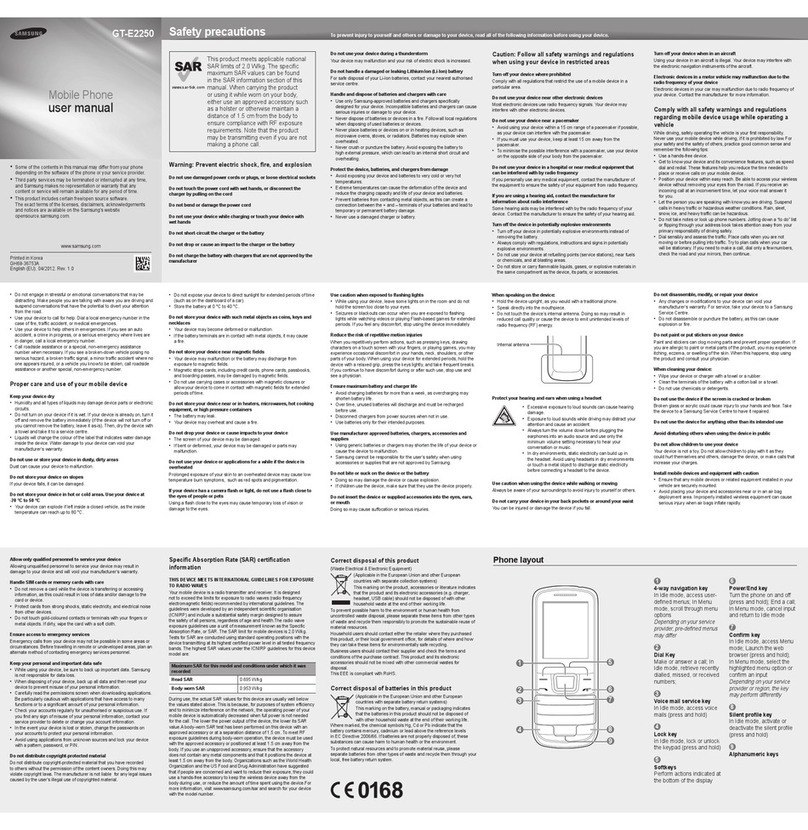 Samsung GT-E2250 User manual