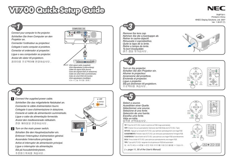 NEC VT700 User manual
