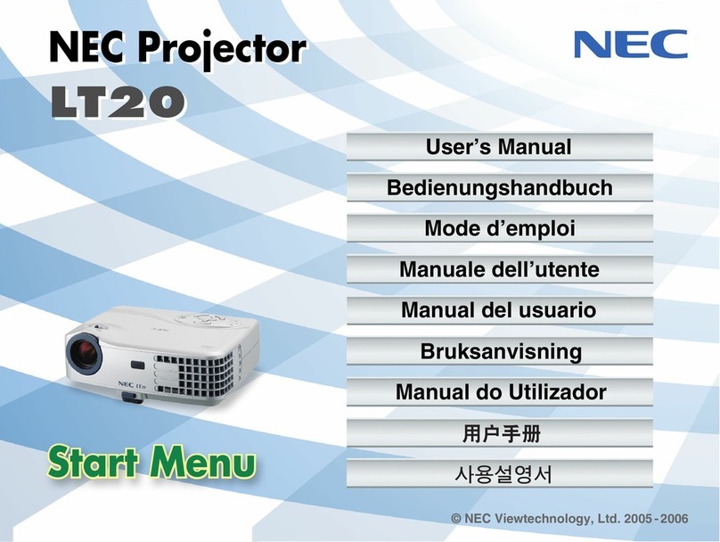 NEC LT20 - XGA DLP Projector User manual