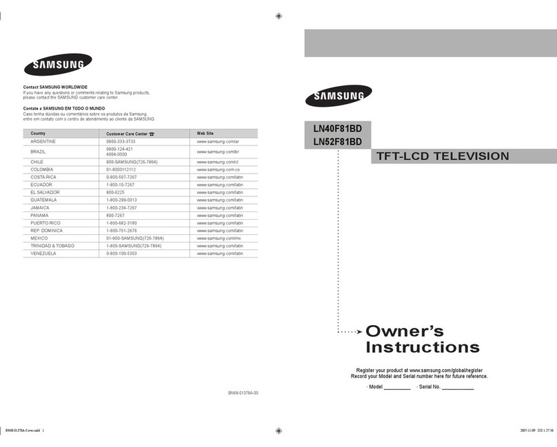 Samsung LN40F81BD User manual