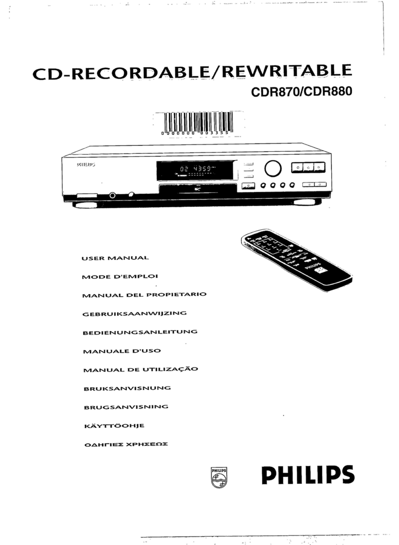 Philips CDR870 User manual