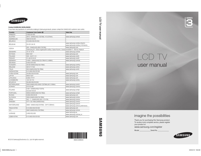 Samsung 3 SERIES User manual