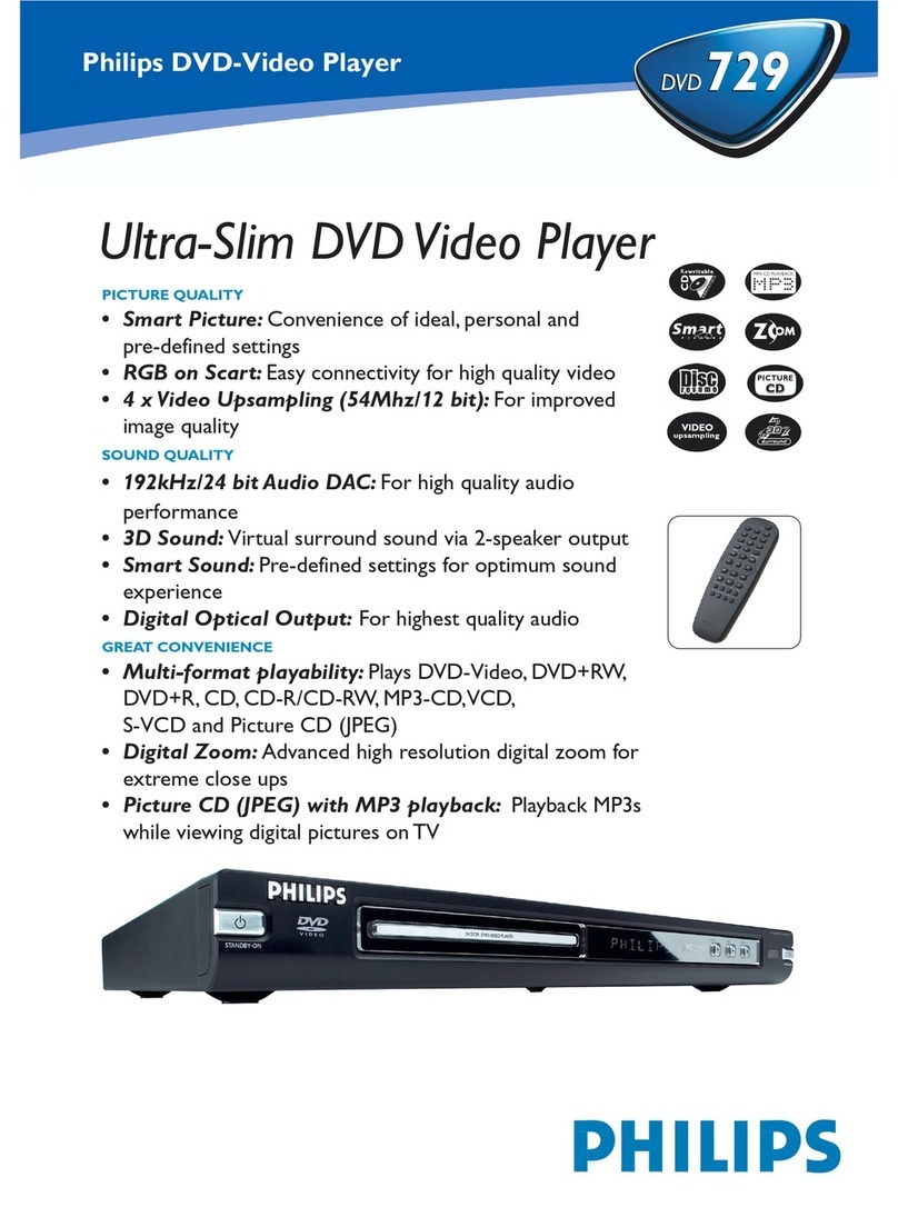 Philips DVD 729 User manual