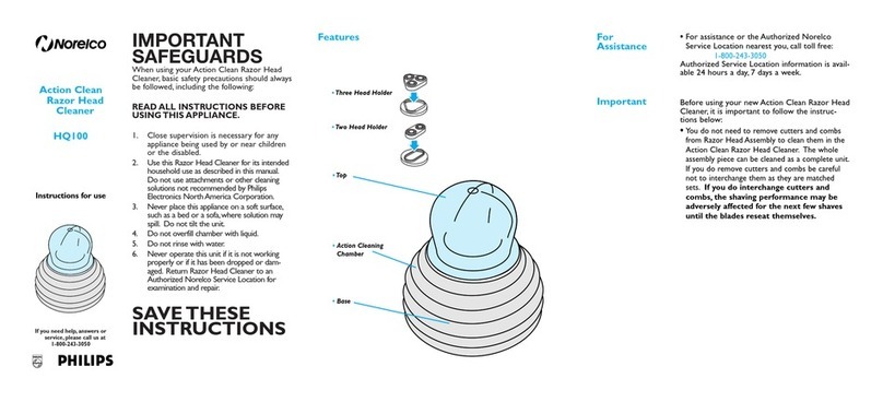 Philips Norelco HQ100 User manual