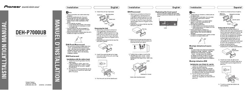 Pioneer DEH-P7000UB User manual