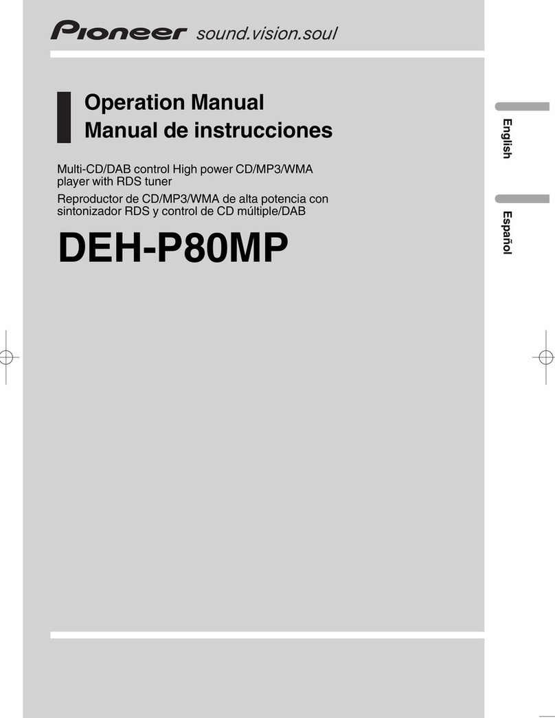 Pioneer DEH-P80MP User manual