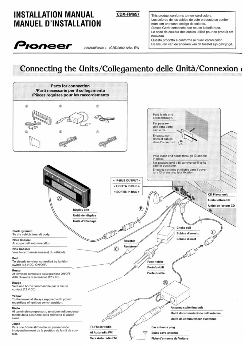 Pioneer CDX-FM657 User manual