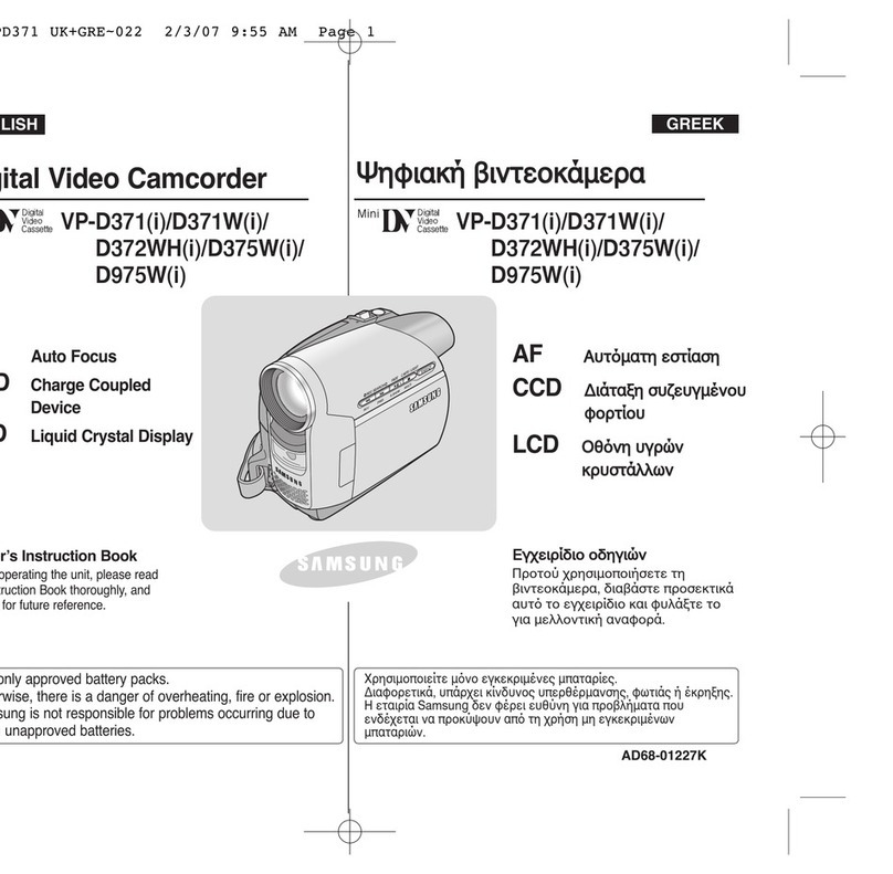 Samsung VP-D375W Setup guide