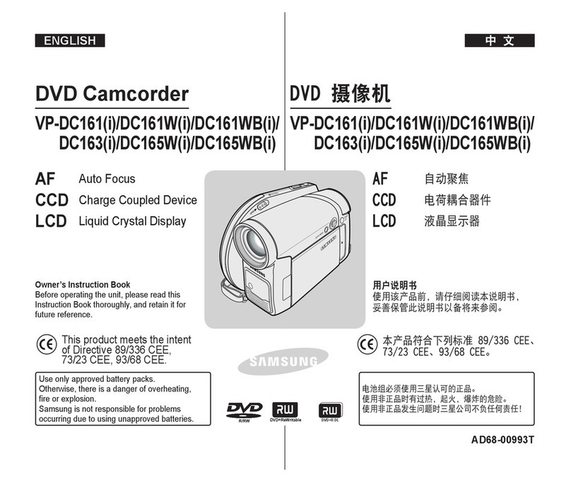 Samsung VP-DC161W(i) Setup guide