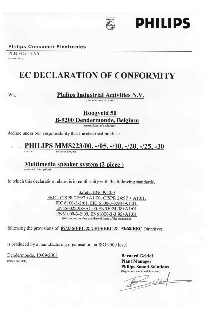 Philips MMS223/00 Reference guide