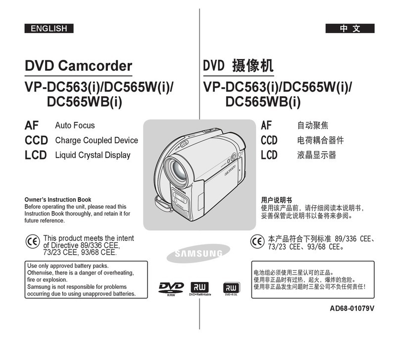 Samsung VP-DC563i Owner's instruction manual
