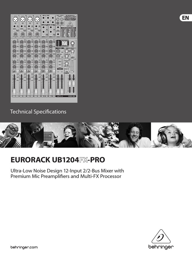 Behringer EURORACK UB1204FX-PRO Technical specifications
