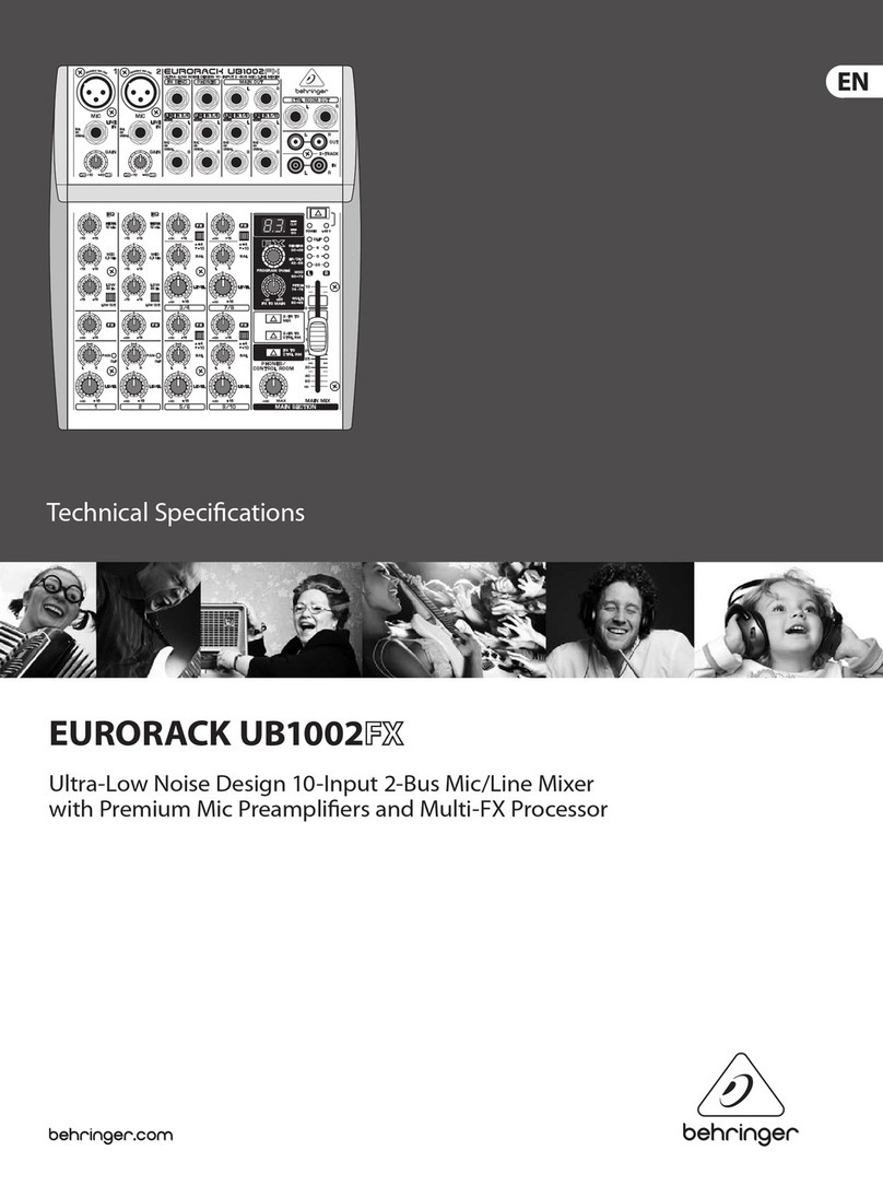 Behringer EURORACK UB1002FX User manual