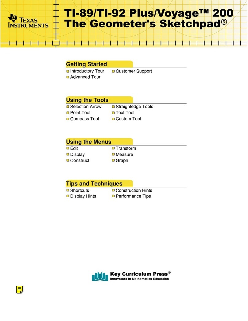 Key Curriculum Press TITANIUM TI-89 User guide and reference manual