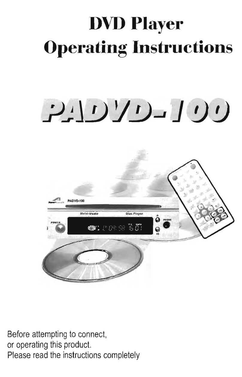 PowerAcoustik PADVD-100 operating instructions