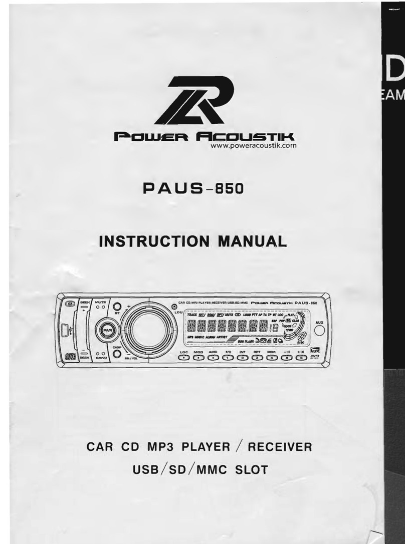 PowerAcoustik PAUS-850 instruction manual