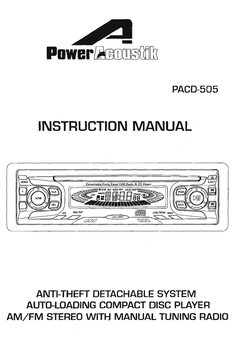 PowerAcoustik PACD-505 instruction manual