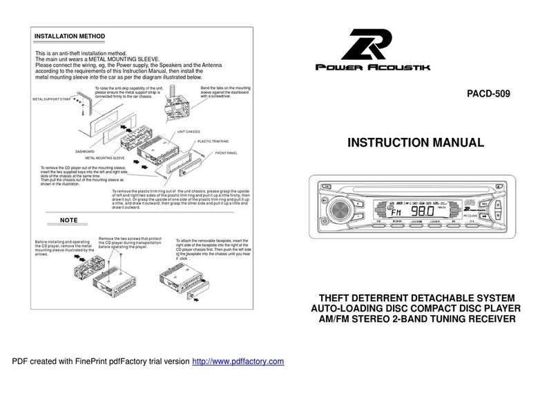 PowerAcoustik PACD-509 User manual PowerAcoustik PACD-509 User manual