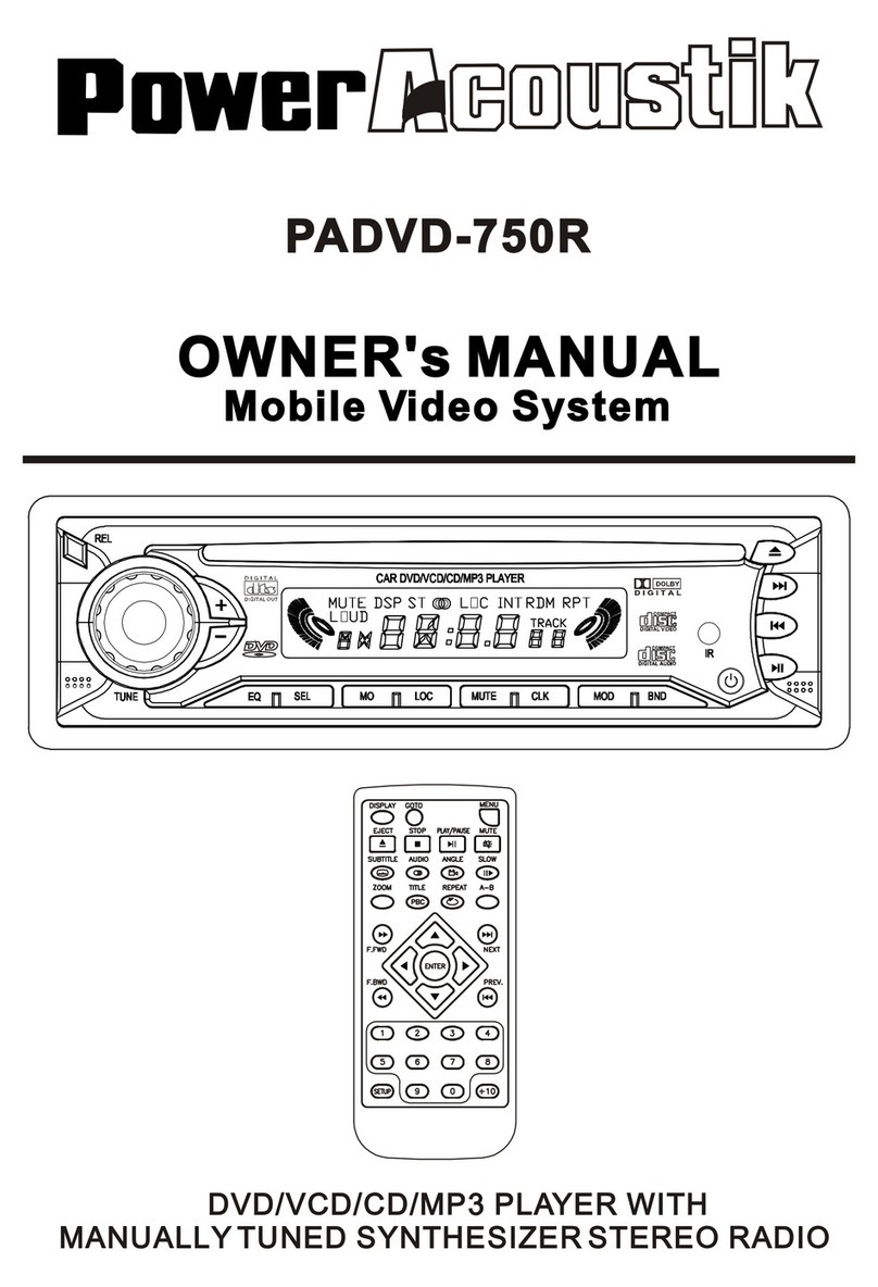 PowerAcoustik PADVD-750R owner's manual