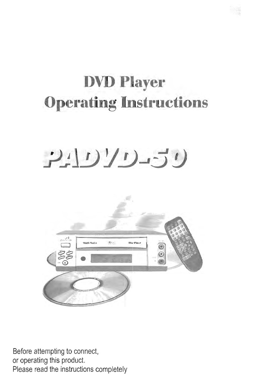 PowerAcoustik PADVD-50 operating instructions