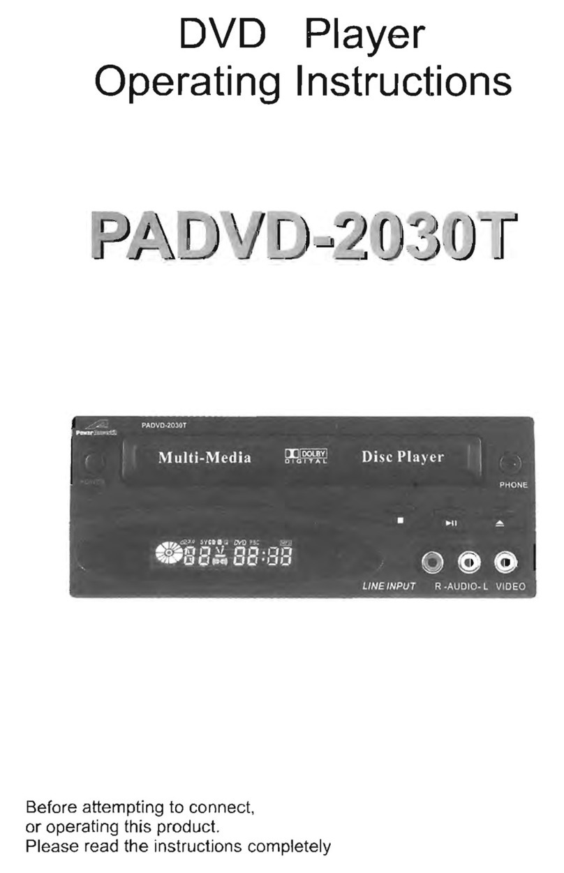 PowerAcoustik PADVD-2030T operating instructions