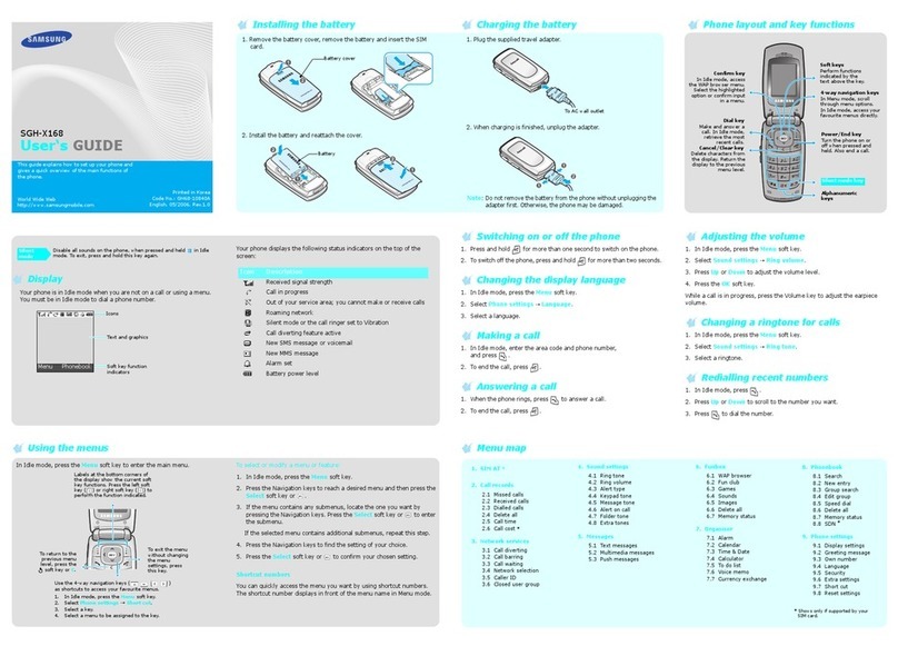 Samsung SGH-X168 User manual