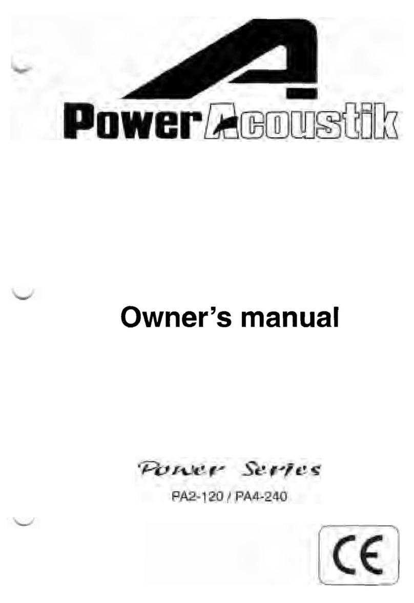 PowerAcoustik PA2-120 User manual PowerAcoustik PA2-120 User manual