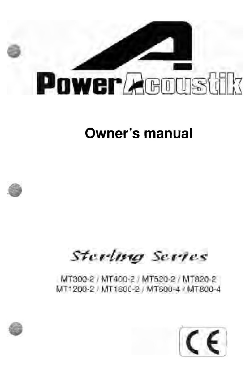 PowerAcoustik Sterling MT1200-2 User manual