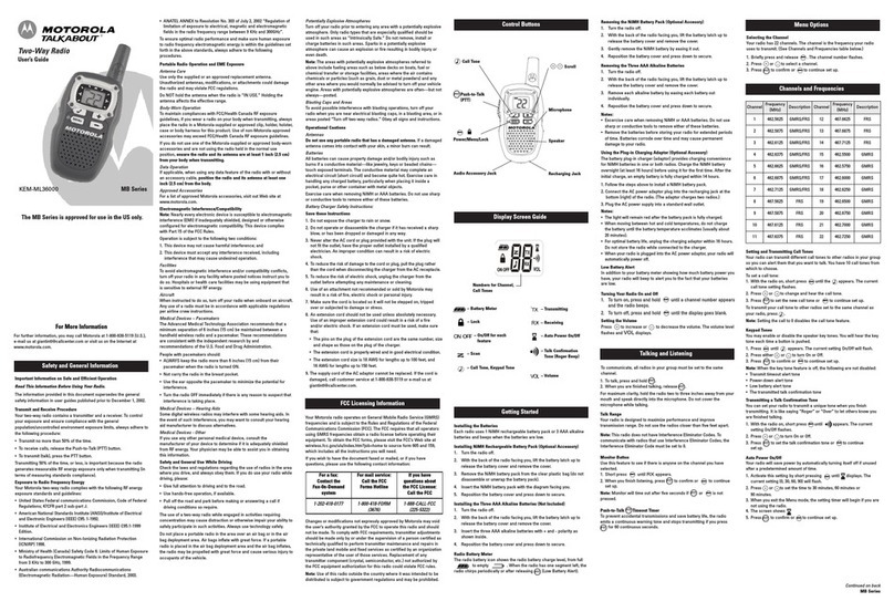 Motorola MB series User manual