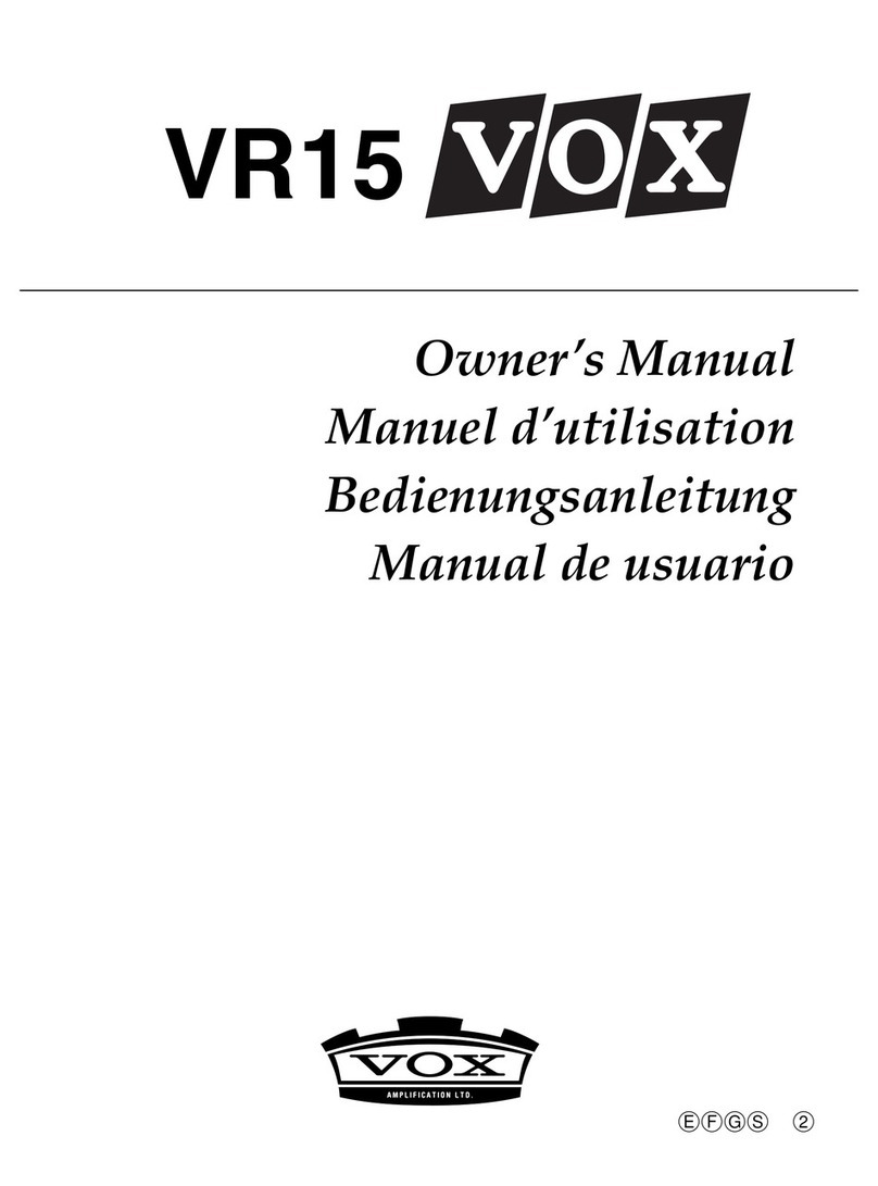 Vox VR15 User manual