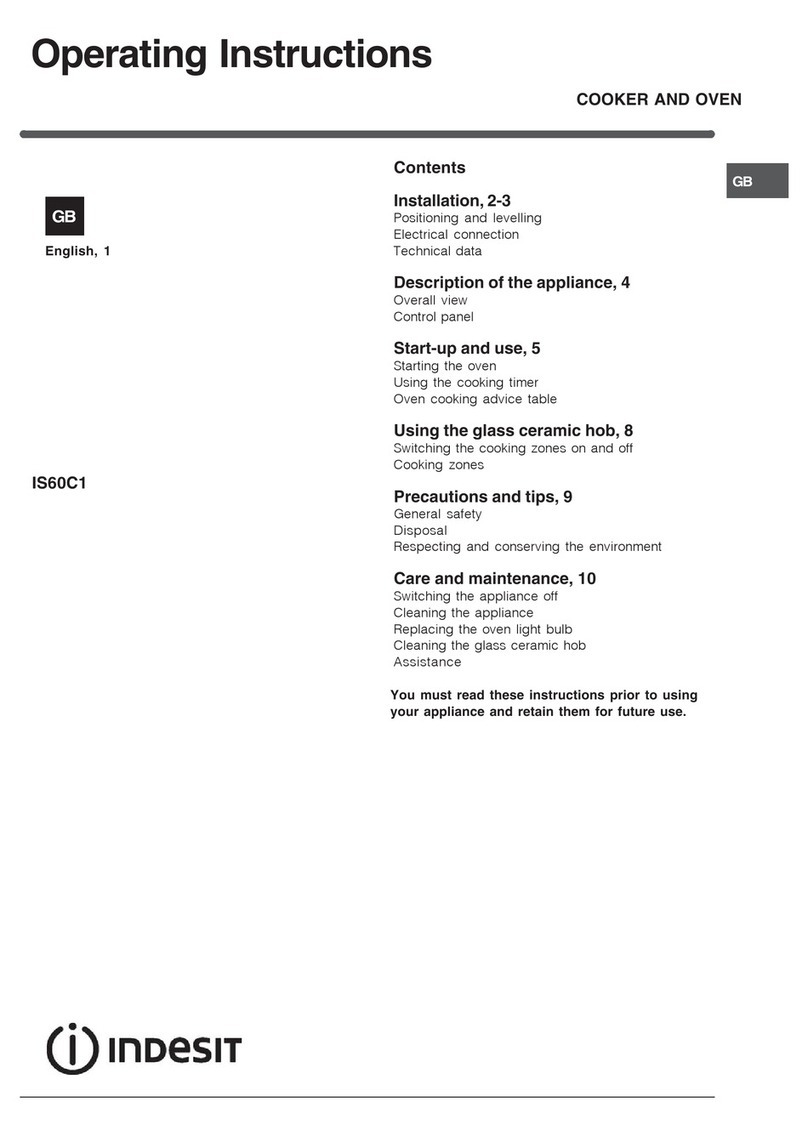 Indesit IS60C1 S operating instructions