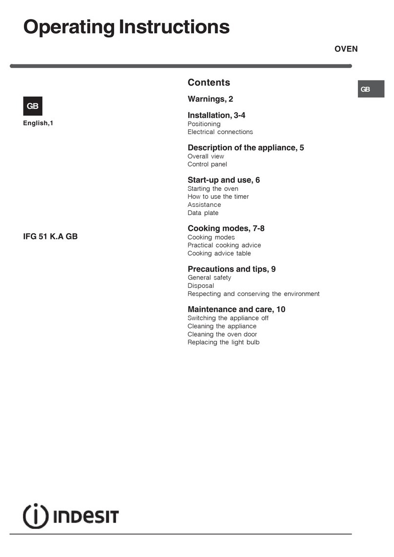 Indesit IFG 51 K.A GB operating instructions