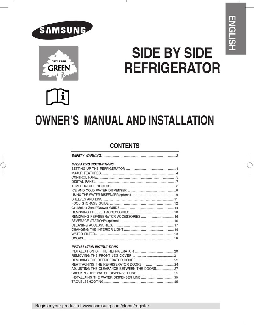 Samsung RS21DPSM Safety guide