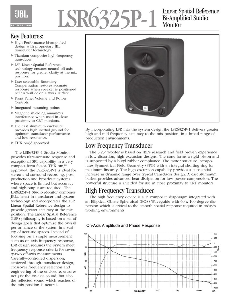 JBL LSR6325P-1 User manual JBL LSR6325P-1 User manual